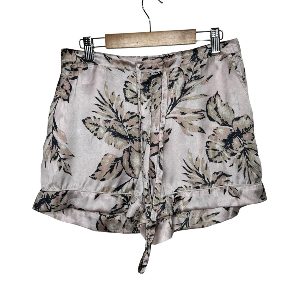 House of Harlow 1960 Tropical Satin Blush Pink PJ shorts SZ. M